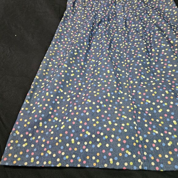 Liz Claiborne Womens Dress Multi-Color Size 8 100% Cotton Sleeveless Polka Dot - Picture 11 of 12